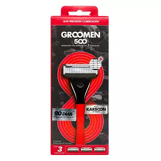 Maquina Afeitar Groomen 500 + 3 Cartuchos