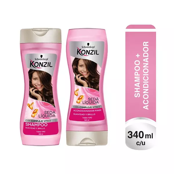 Champu Konzil Seda Liquido 340 Ml+Acondicionador 340 Ml