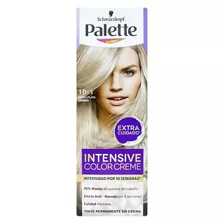 Tinte Palette Color Crema 10-1 Rubio Plata Cenizo