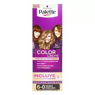 Tinte Palette Color Crema 6-0 Rubio Oscuro