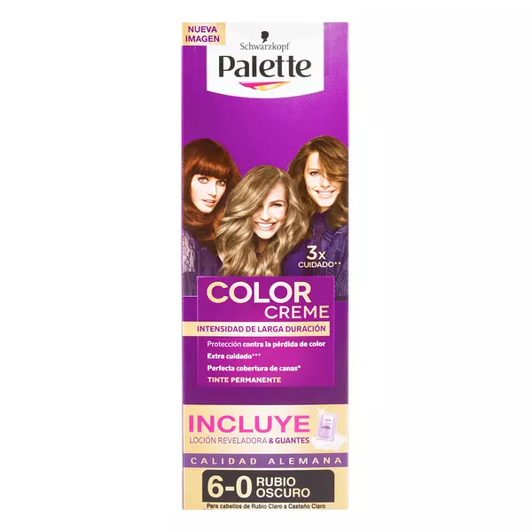 Tinte Palette Color Crema 6-0 Rubio Oscuro