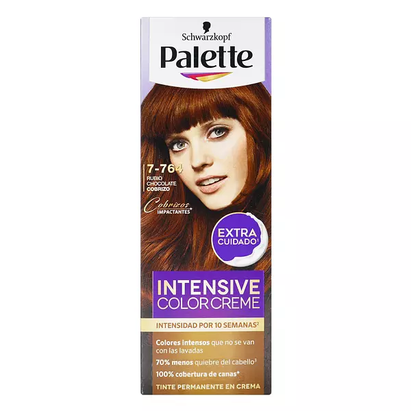 Tinte Palette Color Creme 7-764 Rubio Chocolate Cobrizo