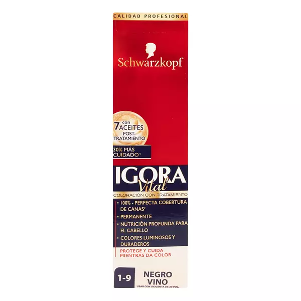 Tinte Igora Vital 1-9 Negro Vino