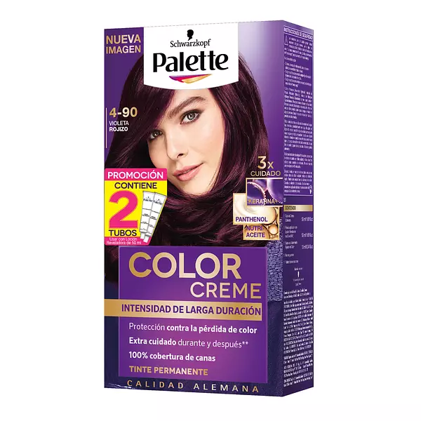 Tinte Palette Color Creme Kit 4-90 Violeta Rojizo