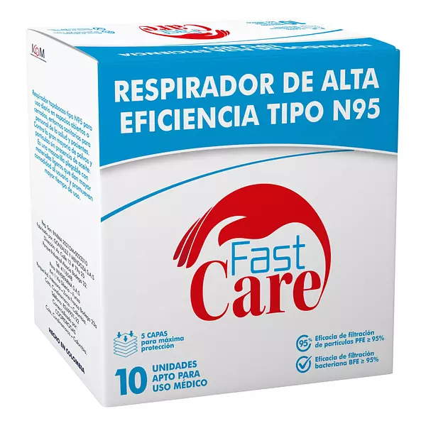 Tapabocas Fast Care Tipo N95