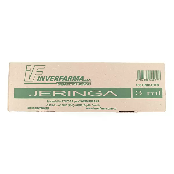 Jeringa 3p 3 Ml 21x1.1/2 Inverfarma