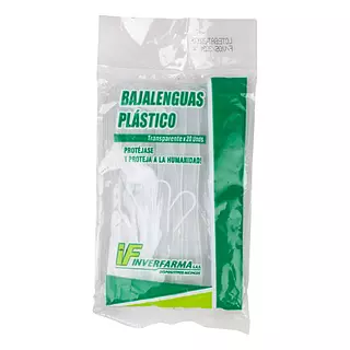 Bajalenguas De Plastico Adulto Transparente Inverfarma