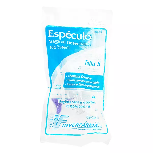 Especulo Vaginal Desechable Talla S Inverfarma