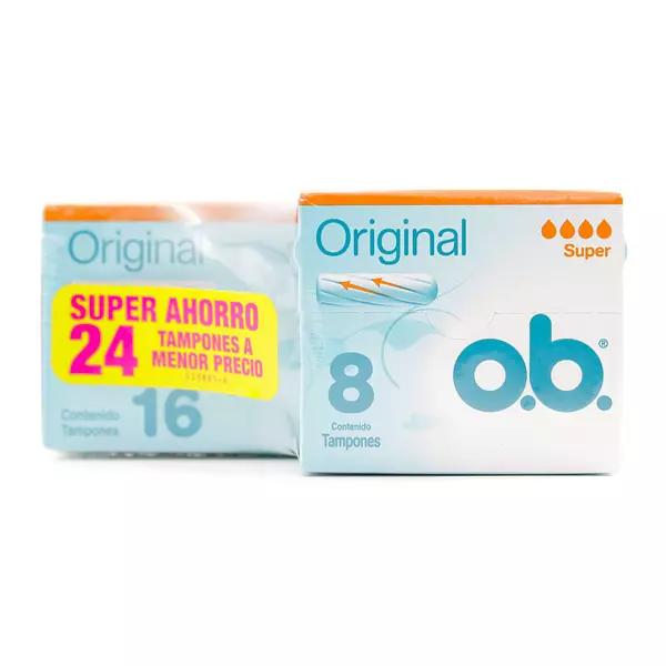 Tampones Ob Original Super 16 + 8 Unidades Super Ahorro