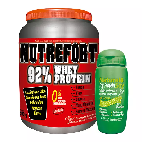 Nutrefort Whey Protein Vainilla + Botilito