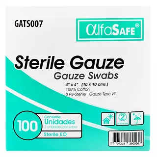 Gasa Alfa Esteril Tejida 4x4 Yardas (10 X 10 Cms)