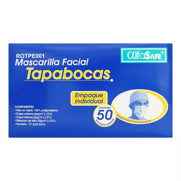 Tapaboca Desechable Alfa Azul E.I