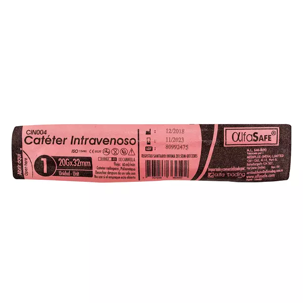 Cateter Alfa Intravenosa 20 Gr X1 1/4 32 Mm