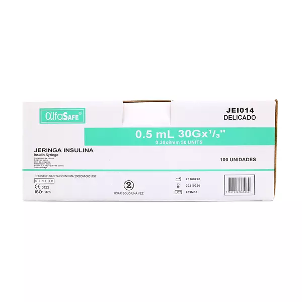 Eringa Alfa Insulina 0.5ml 30 Gr X1/3 (8mm)