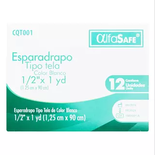 Esparadrapo Tela Alfa Blanco 1/2 X 1 Yarda