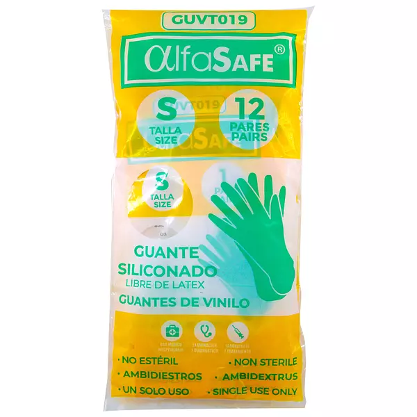 Guantes Alfasafe Vinilo Talla S