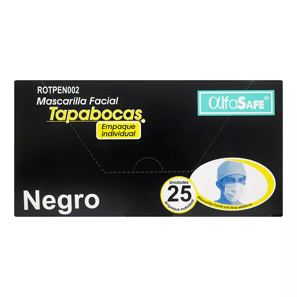 Tapabocas Alfa Safe Negro