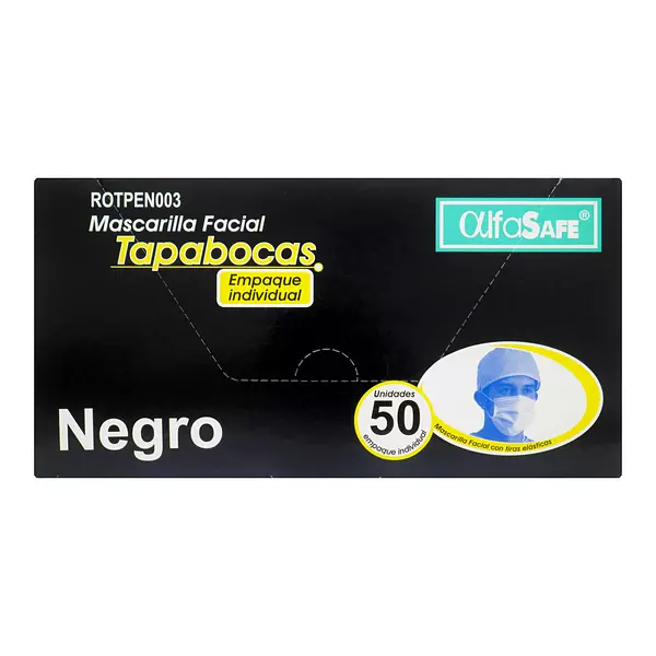 Tapabocas Alfa Safe Negro