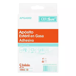 Aposito Esteril Gasa Adhesiva Alfasafe