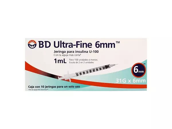 Jeringa Bd Insulina1ml 31 Grx 6 Mm