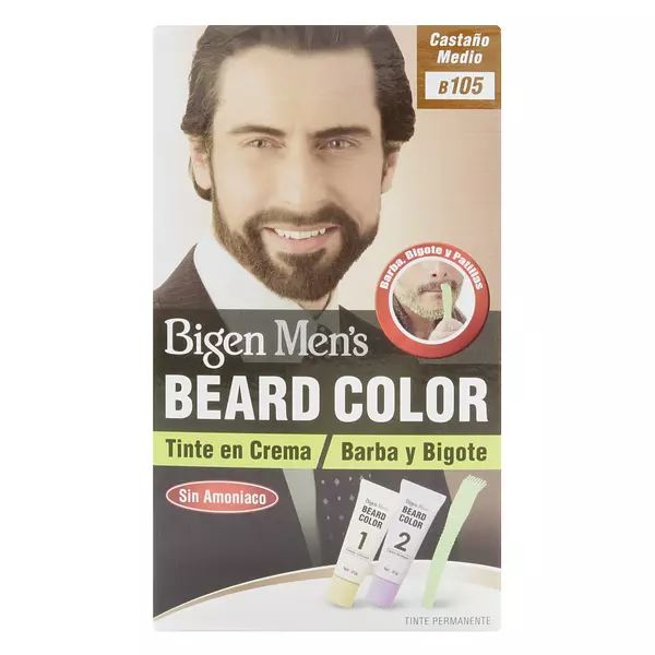 Tinte Bigen Mens Barba Castano Medio B105