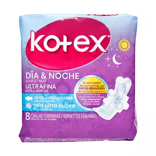 Toallas Kotex Dia Noche Ultrafina