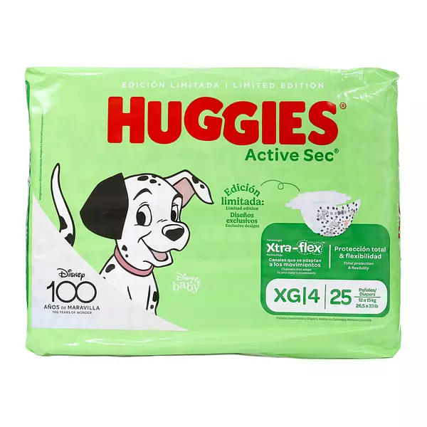 Pañales Huggies Active Sec Etapa 4 Xg