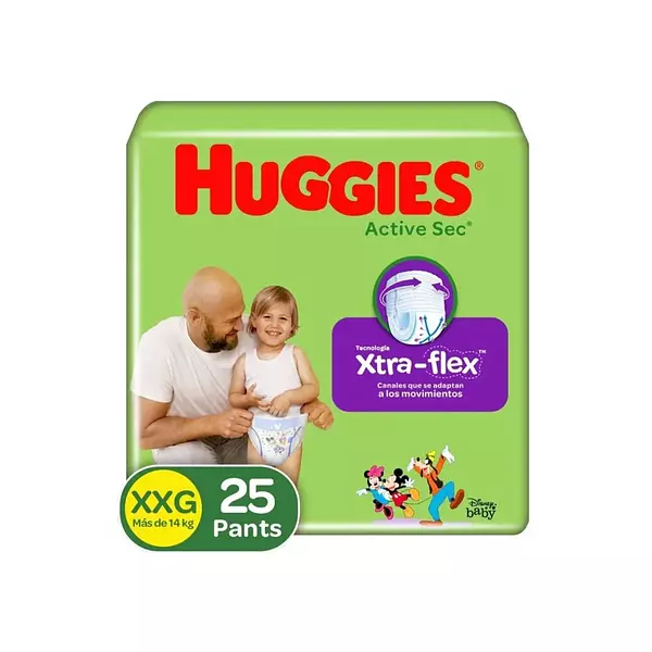 Pañales Pants Huggies Active Sec Etapa 5 Xxg