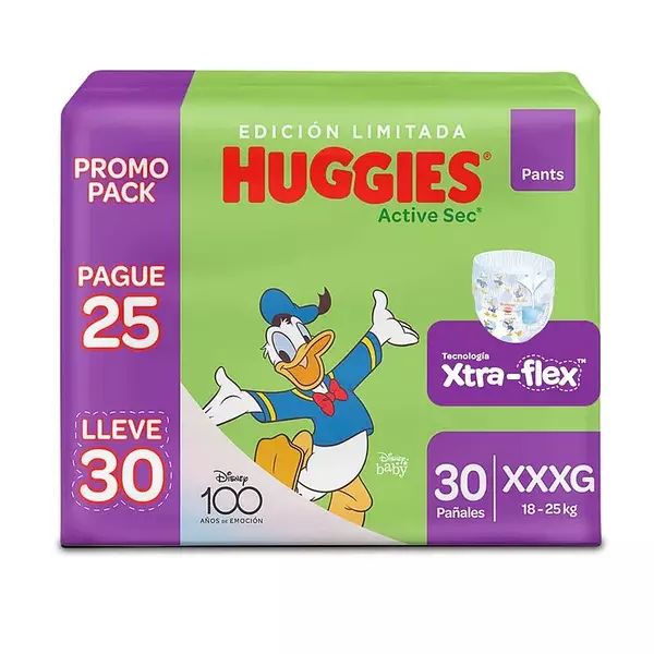 Pañales Pants Huggies Active Sec Etapa 6 Xxxg