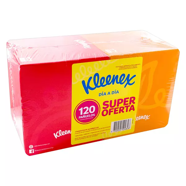 2 Pañuelos Kleenex Cubo