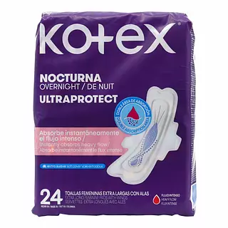 Toalla Kotex Nocturna Ultraprotect