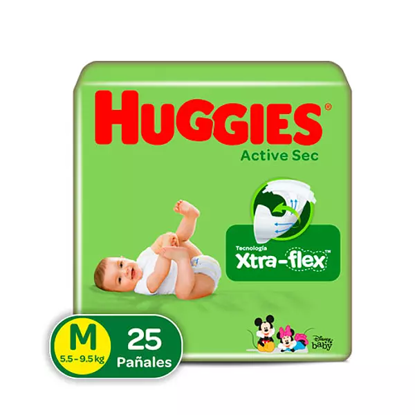 Pañales Huggies Active Sec Etapa 2 Mediano