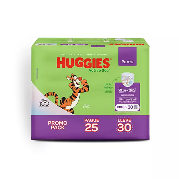 Pañales Pants Huggies Active Sec Etapa 5 Xxg