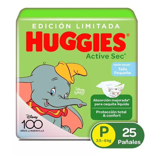 Pañales Huggies Active Sec Etapa 1 Pequeño