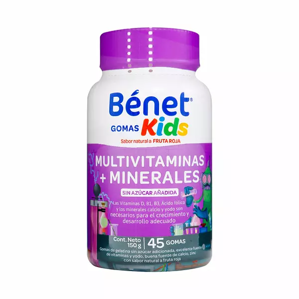 Gomas De Gelatina Benet Kids Vitaminas Y Minerales 150 Gr