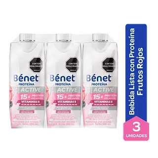 Bebida Benet Frut Rojos Tripack 250 Ml
