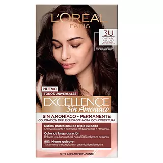 Tinte Excellence Sin Amoniaco 3u Castaño Oscuro