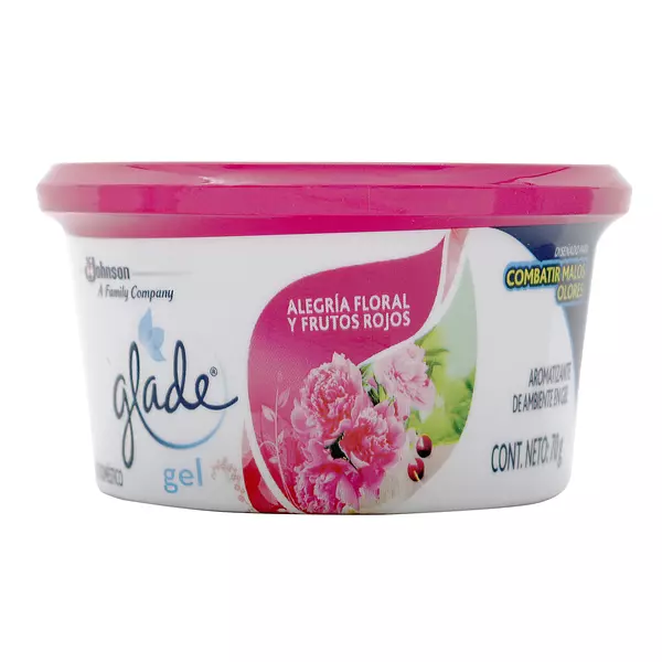 Ambientador Glade Mini Gel Alegria Floral Y Frutos Rojo