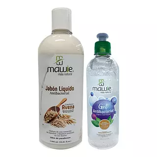 Jabon Liquido Avena 1000 Ml + Gel Antibacterial Mawie 500 Ml