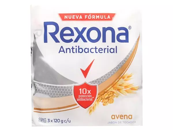 3 Jabones Rexona Antibacterial Avena 120 Gr