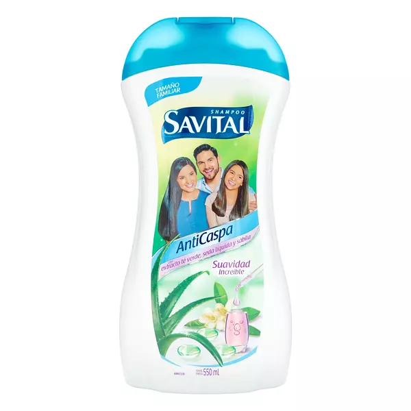 Champu Savital Anticaspa Extracto De Te Verde Seda Liquida