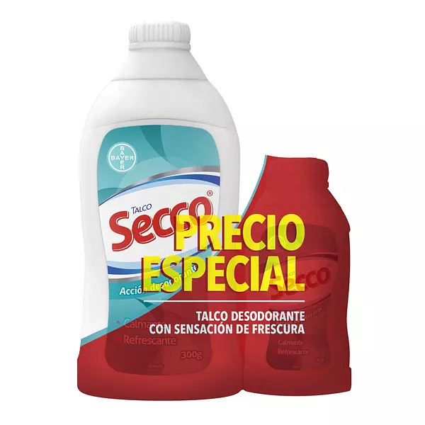 Talco Secco 300 Gr + 90 Gr Precio Especial