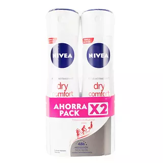 2 Desodorantes Nivea Spray Dry Confort Femenino Econo 150 Gr