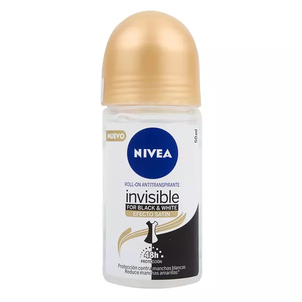 Desodorante Nivea Roll On Black White Efecto Satin