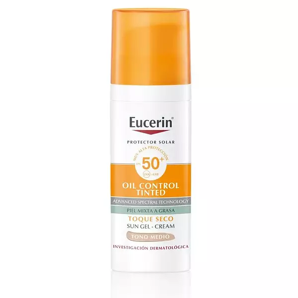 Protector Solar Eucerin Oil Seco Tono Medio