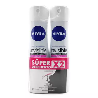 2 Desodorantes Nivea Spray Black & White 150 Ml Super Oferta