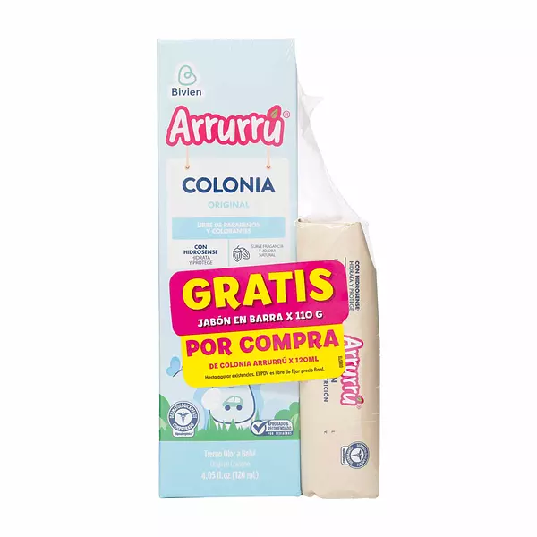 Colonia Arrurru Naturals Azul 120 + Jabon De Avena Oferta