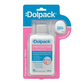 Enjuague Bucal Dolpack Protector 180 Ml + Seda Dental