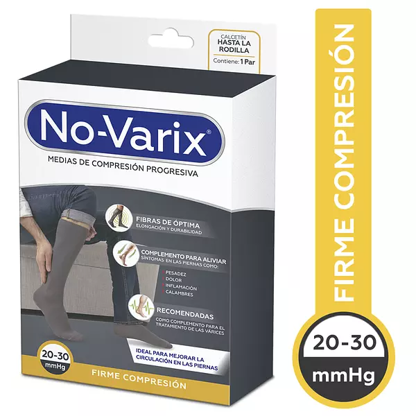 Calcetin Novarix Negro Hombre 20-30 Mmhg Talla M