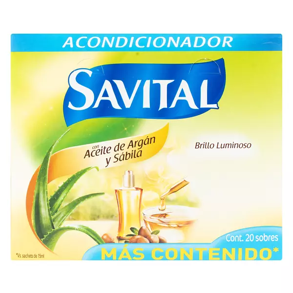 Acondicionador Savital Con Aceite De Argan Y Sabila 22 Ml